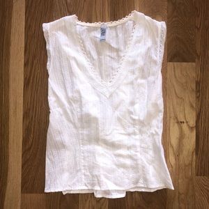 Laundry by Shelli Segal Embroidered White Top